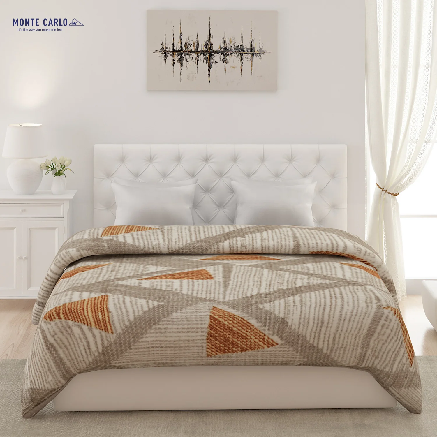 Printed Double Bed Blanket for Mild Winter -2 Ply - Image 2