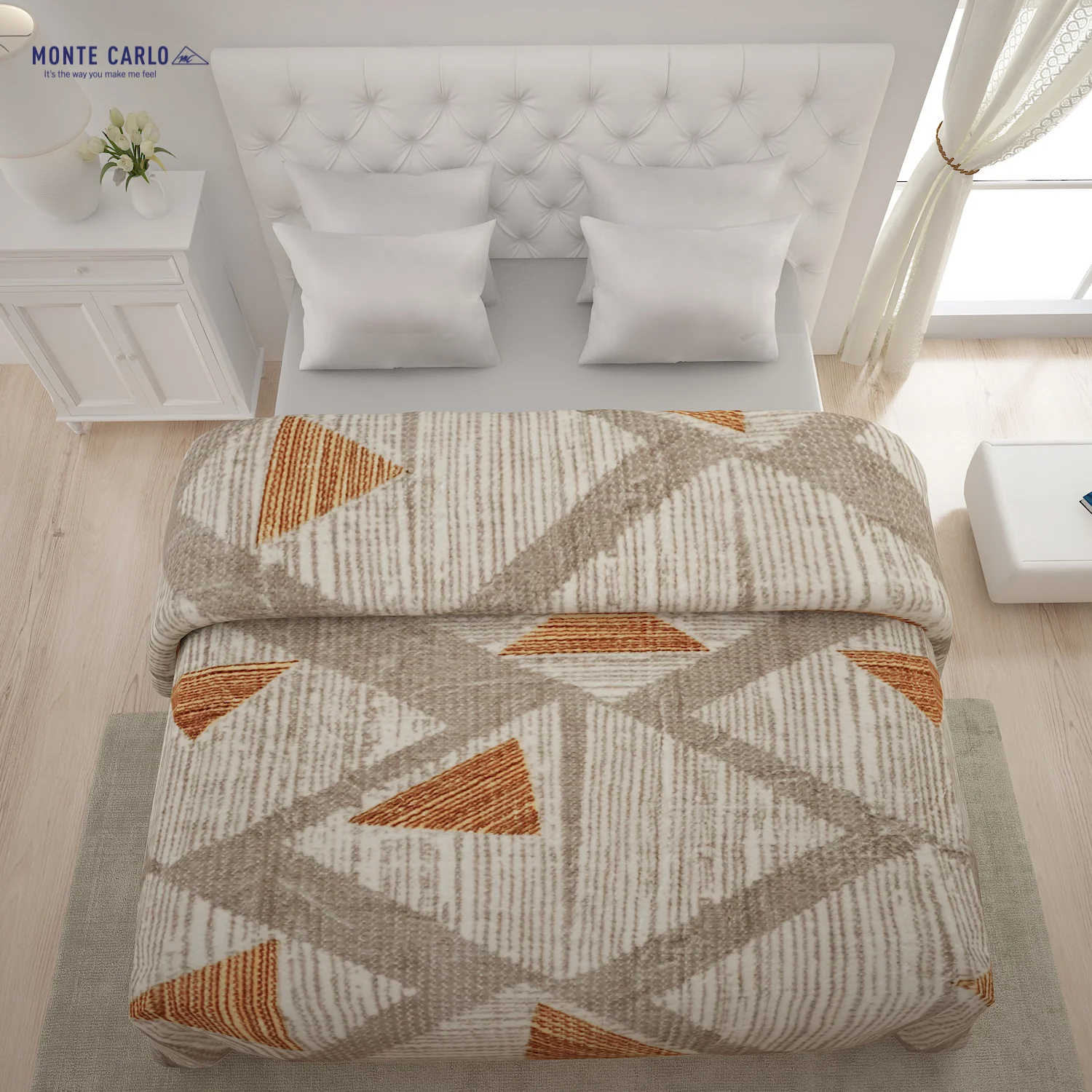 Printed Double Bed Blanket for Mild Winter -2 Ply - Image 3