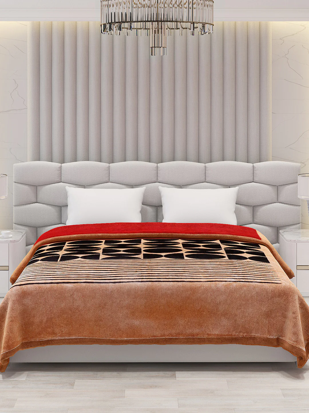Printed Double Bed Blanket for Mild Winter -2 Ply - Image 2