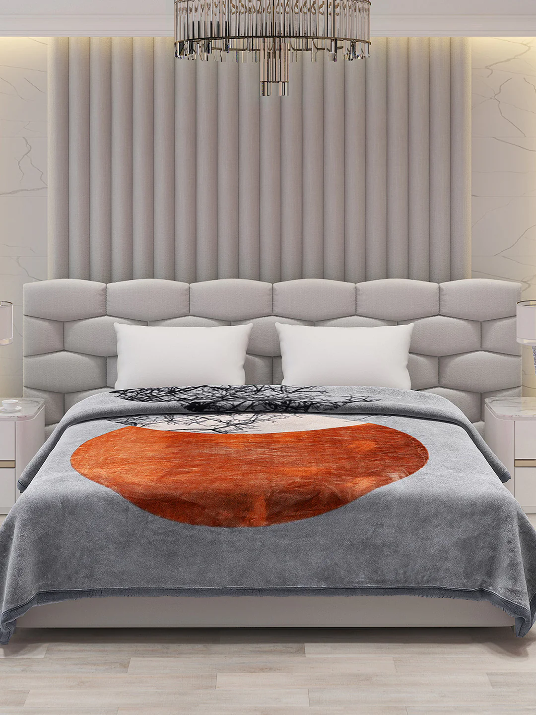 Printed Double Bed Blanket for Mild Winter -2 Ply - Image 2