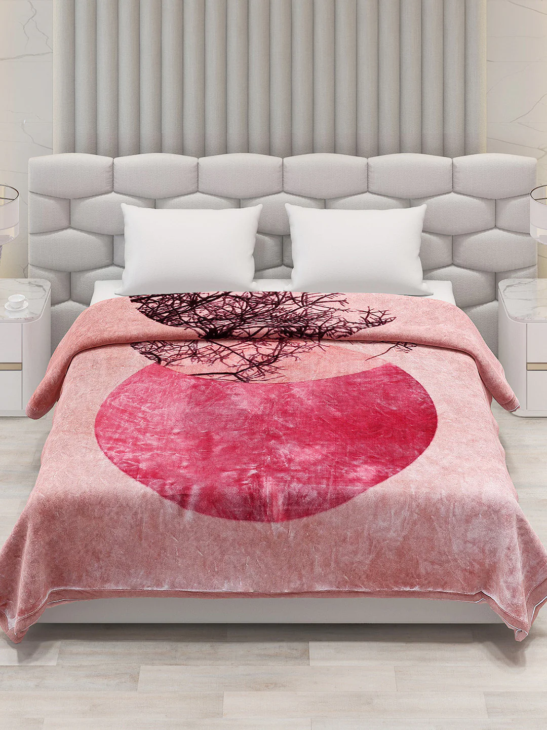 Printed Double Bed Blanket for Mild Winter -2 Ply - Image 3