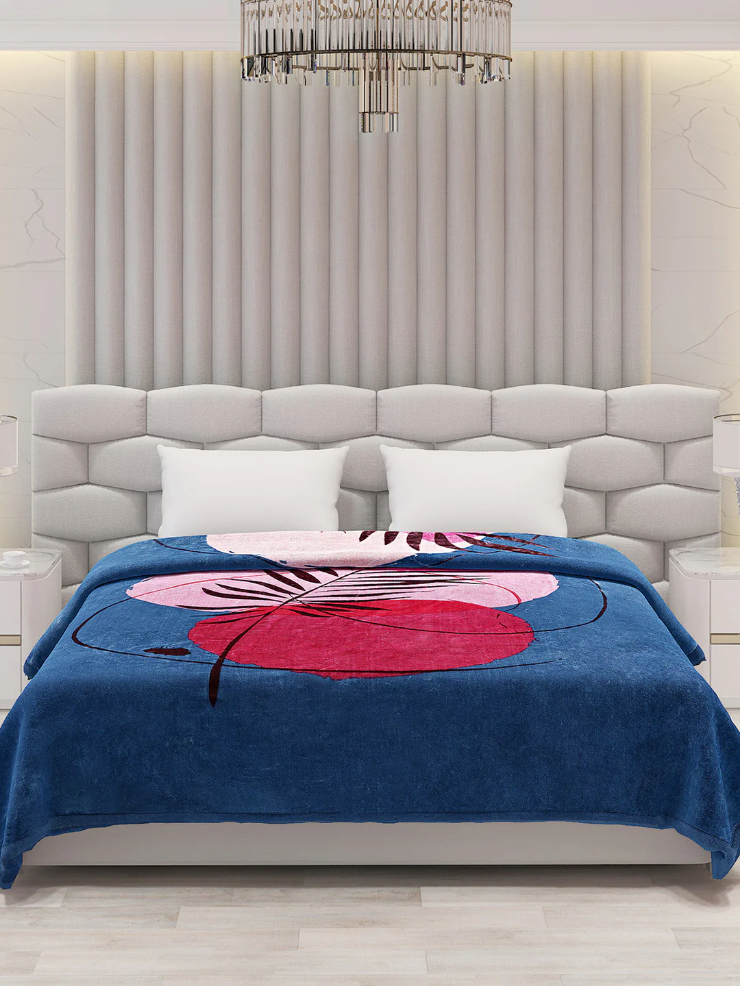 Printed Double Bed Blanket for Mild Winter -2 Ply - Image 2