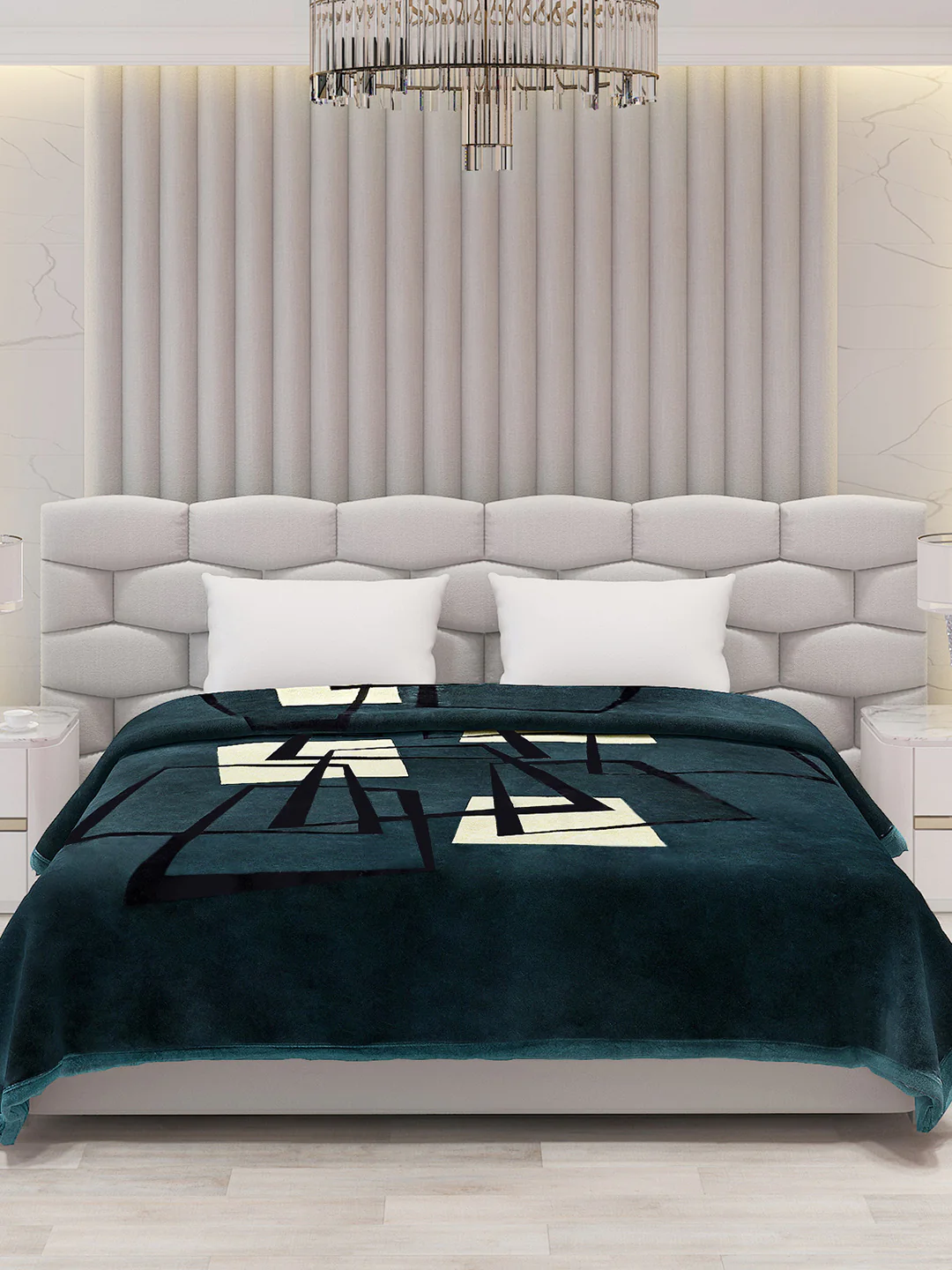 Printed Double Bed Blanket for Mild Winter -2 Ply - Image 2