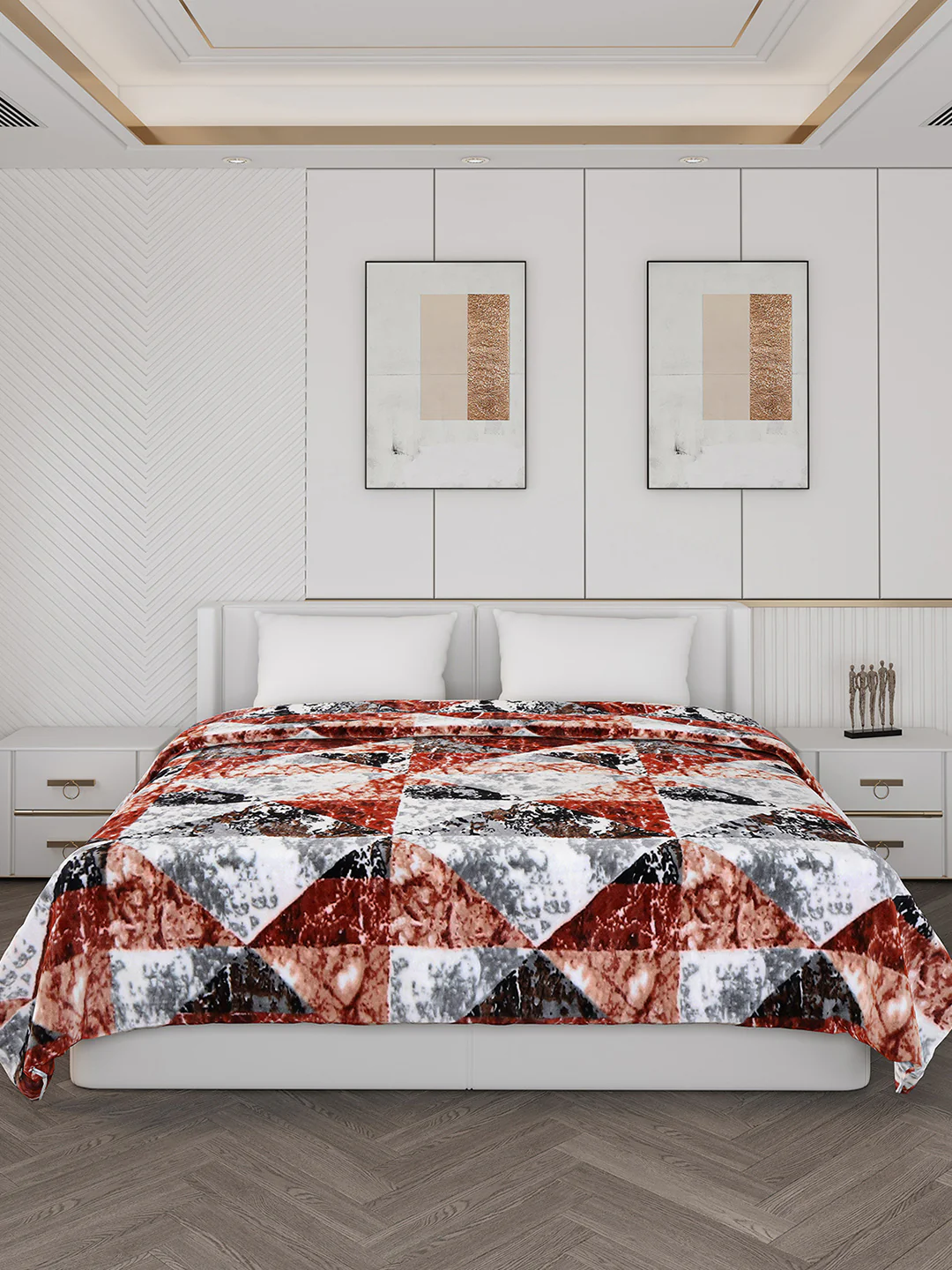 Printed Double Bed Blanket for Mild Winter -2 Ply - Image 2