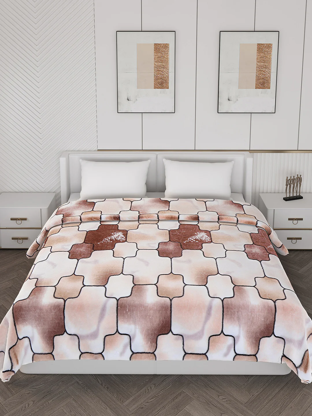 Printed Double Bed Blanket for Mild Winter -2 Ply - Image 3
