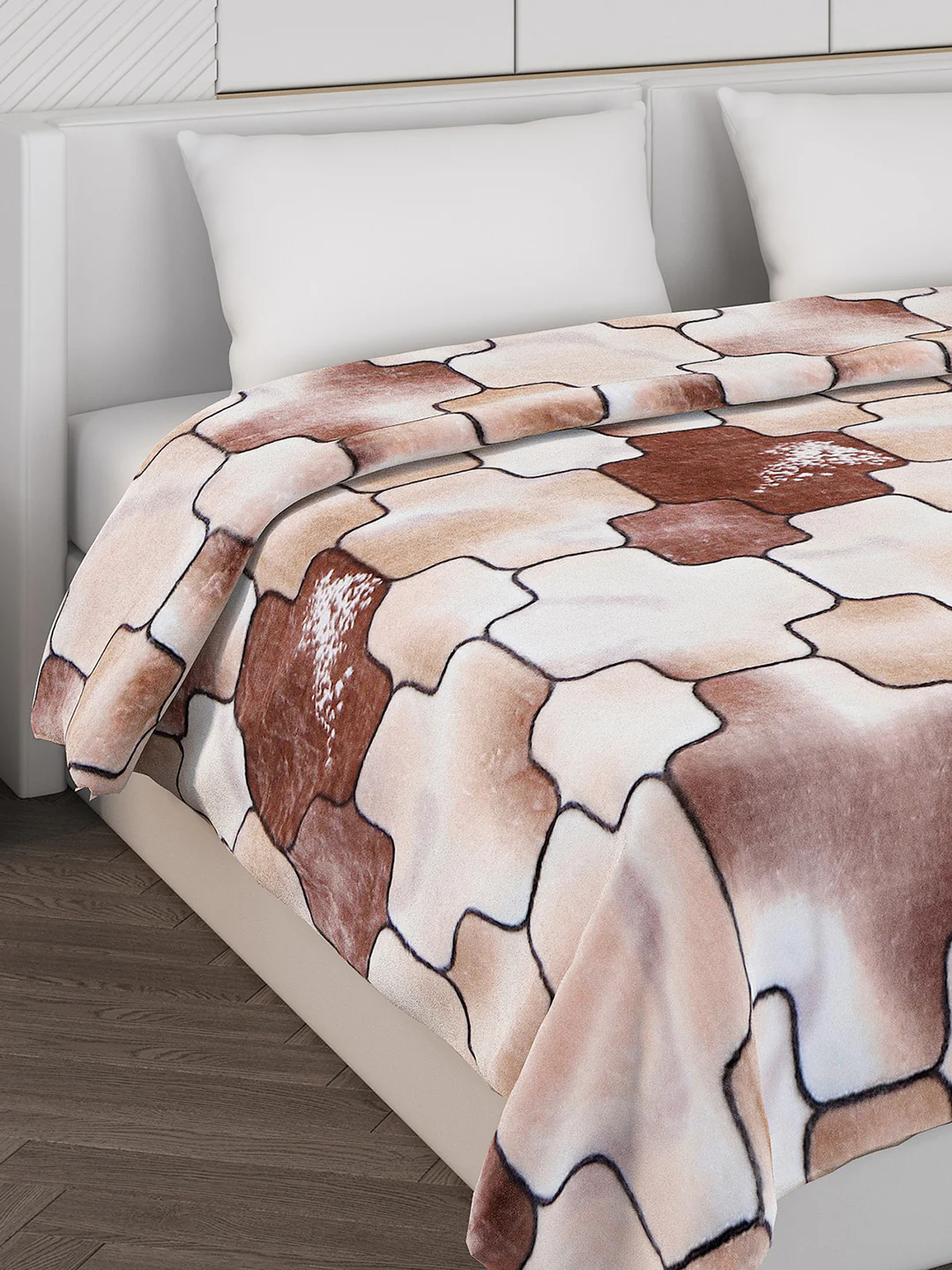 Printed Double Bed Blanket for Mild Winter -2 Ply - Image 4