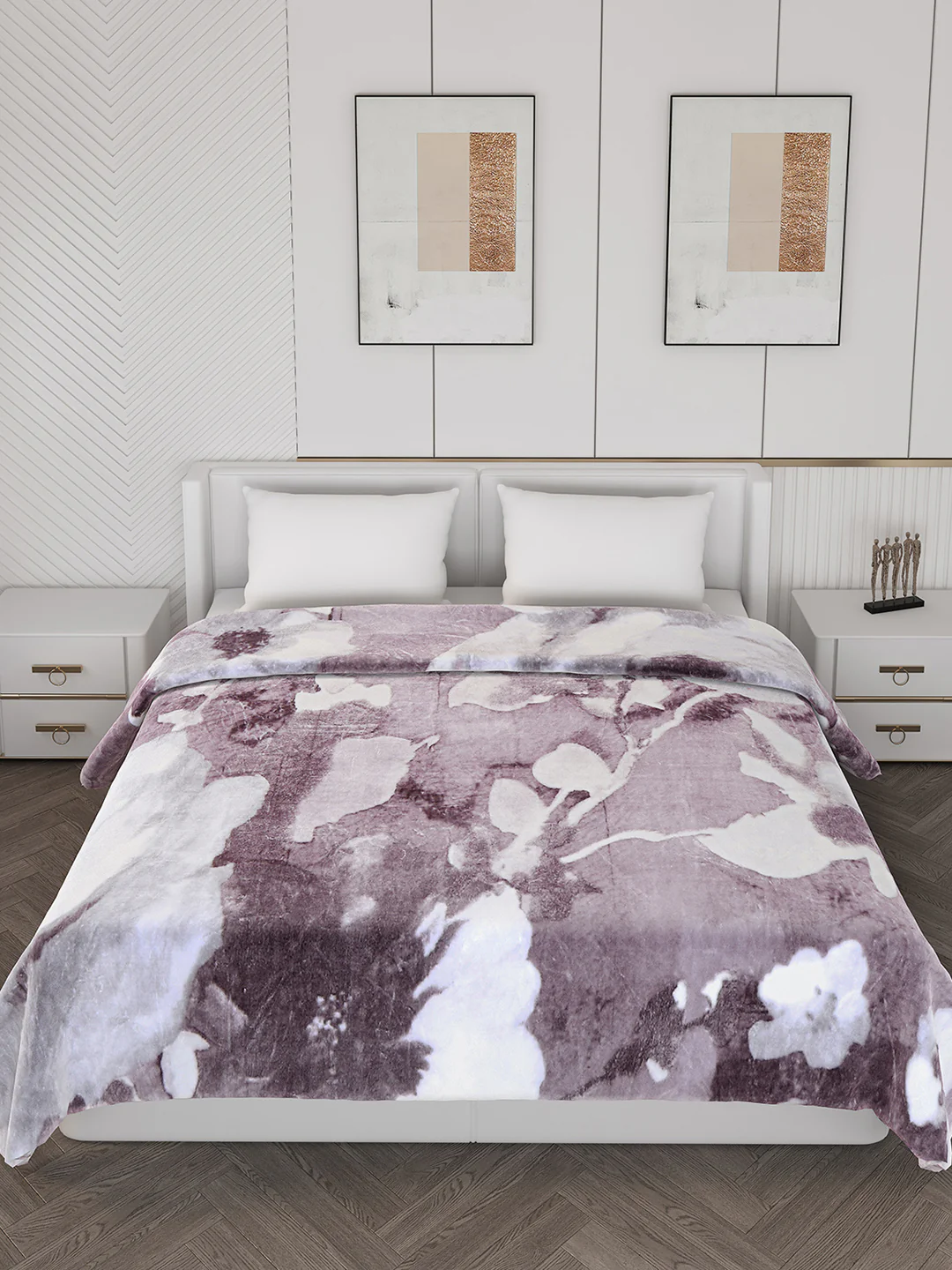 Printed Double Bed Blanket for Mild Winter -2 Ply - Image 3