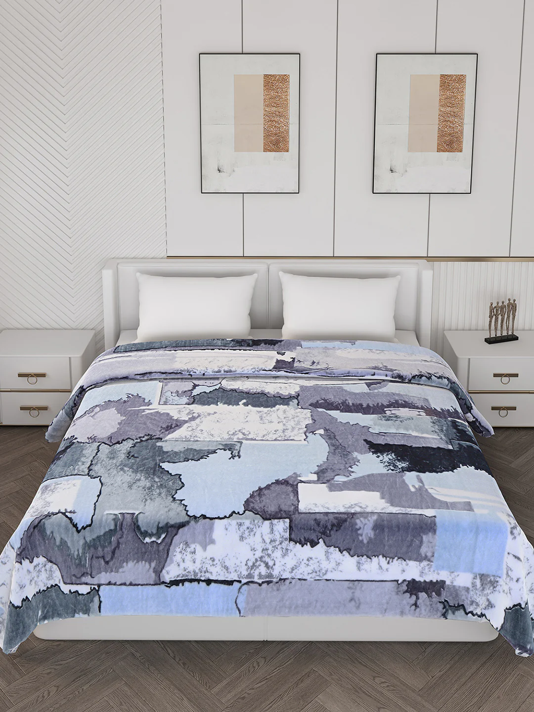 Printed Double Bed Blanket for Mild Winter -2 Ply - Image 3