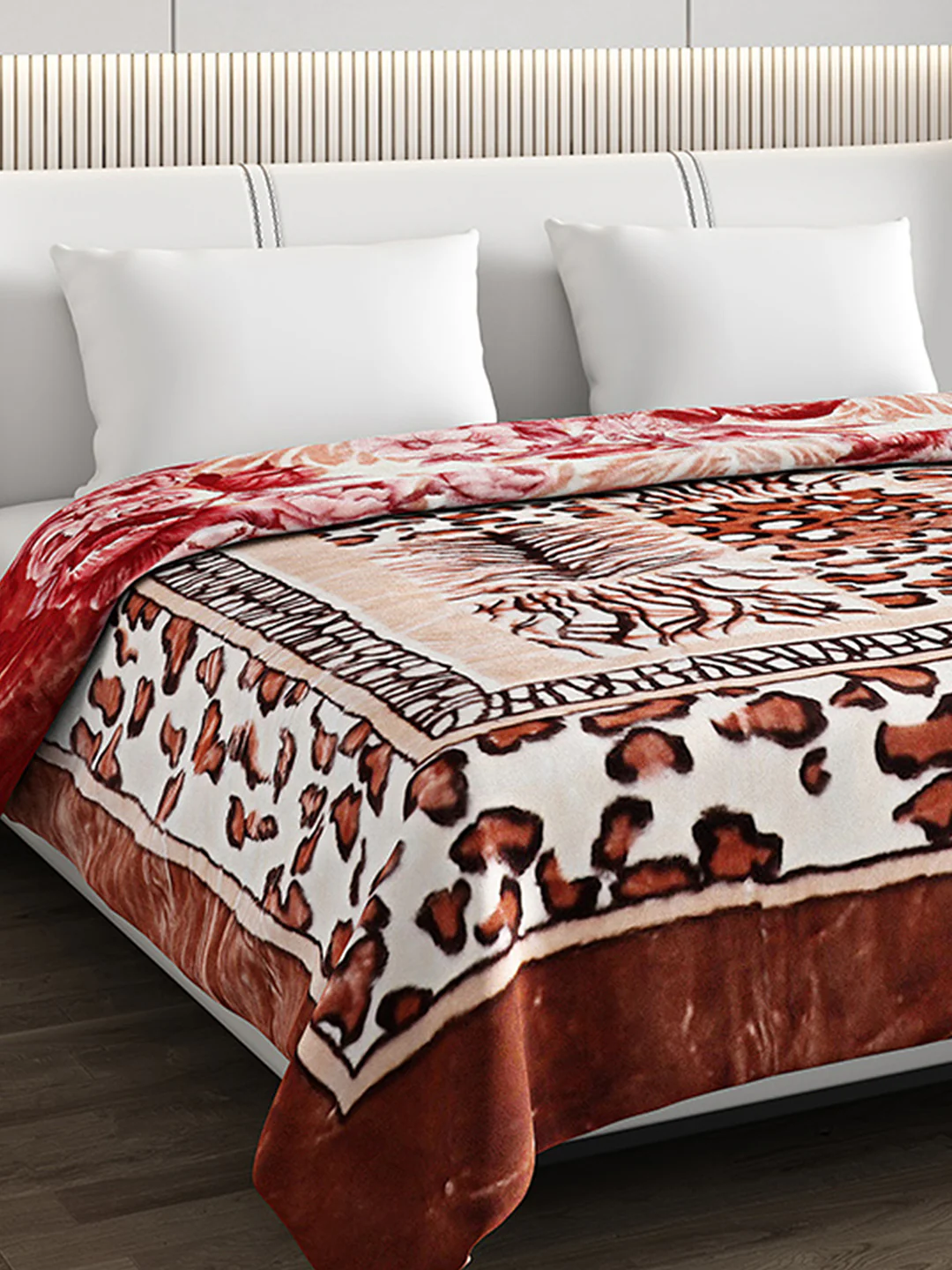 Printed Double Bed Blanket for Mild Winter -2 Ply - Image 6