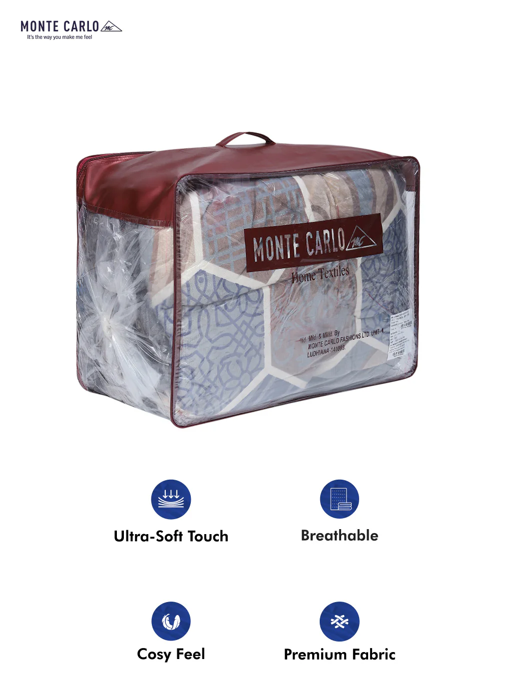 Printed 100% Polyester Double Bed Comforter for Winter - Image 8