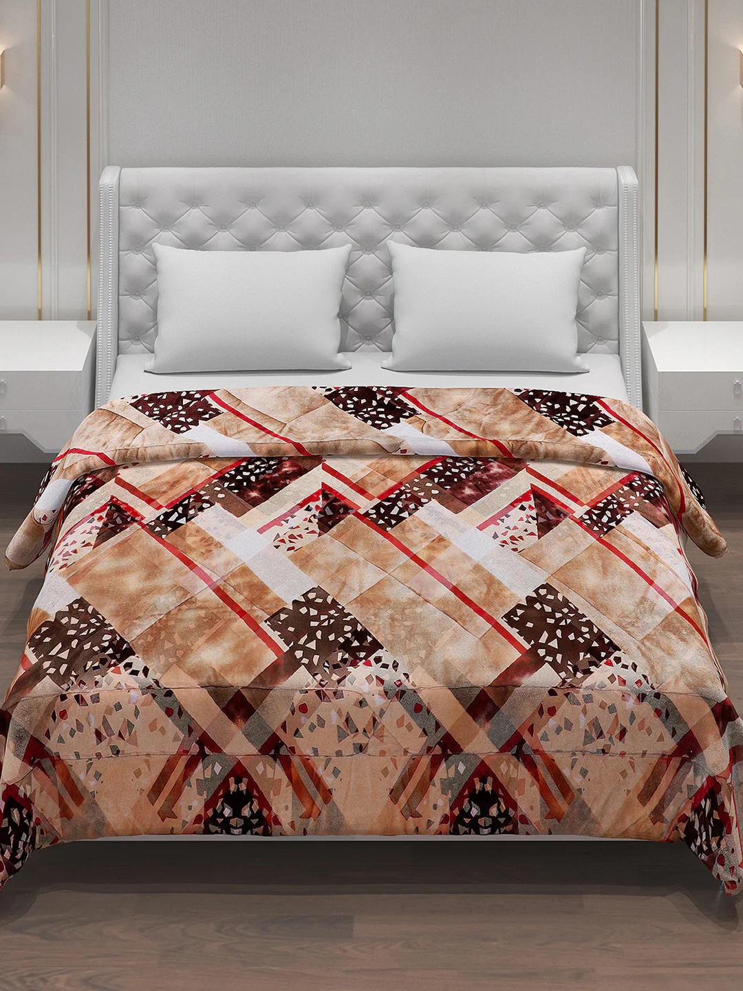Printed 100% Polyester Double Bed Comforter for Winter - Image 2