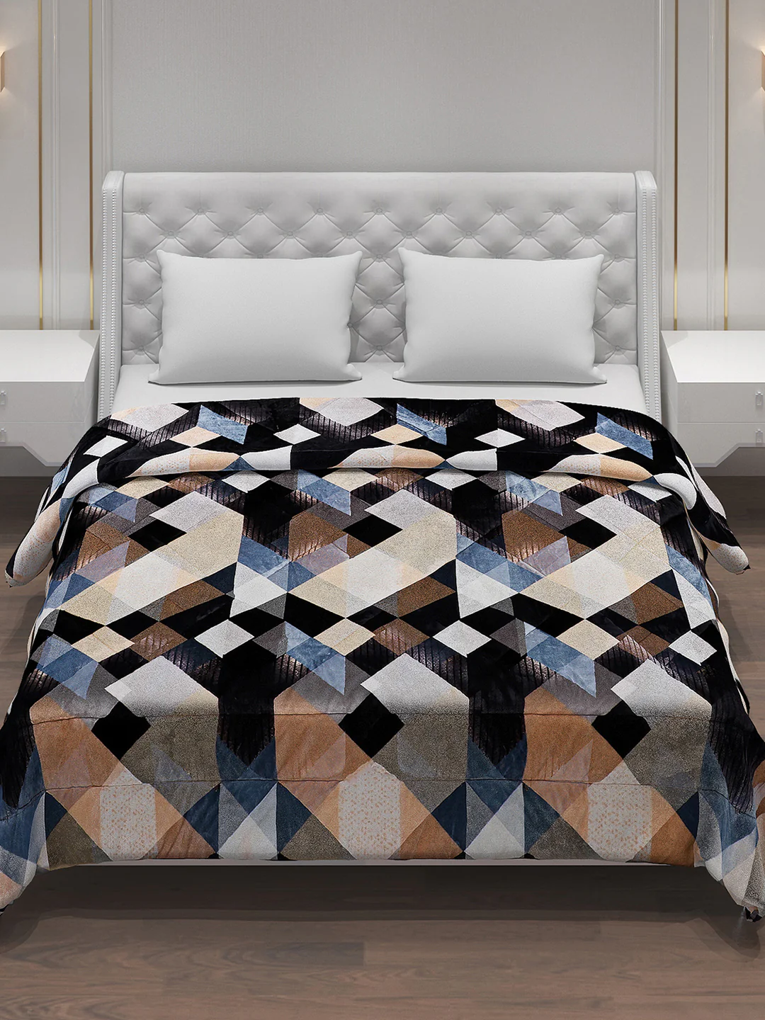 Printed 100% Polyester Double Bed Comforter for Winter - Image 2