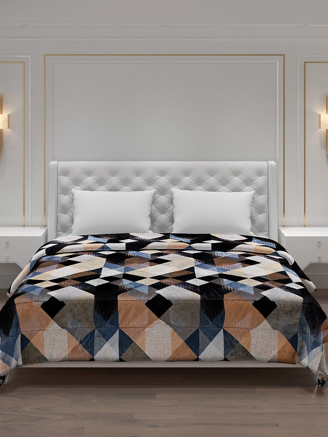Printed 100% Polyester Double Bed Comforter for Winter - Image 3