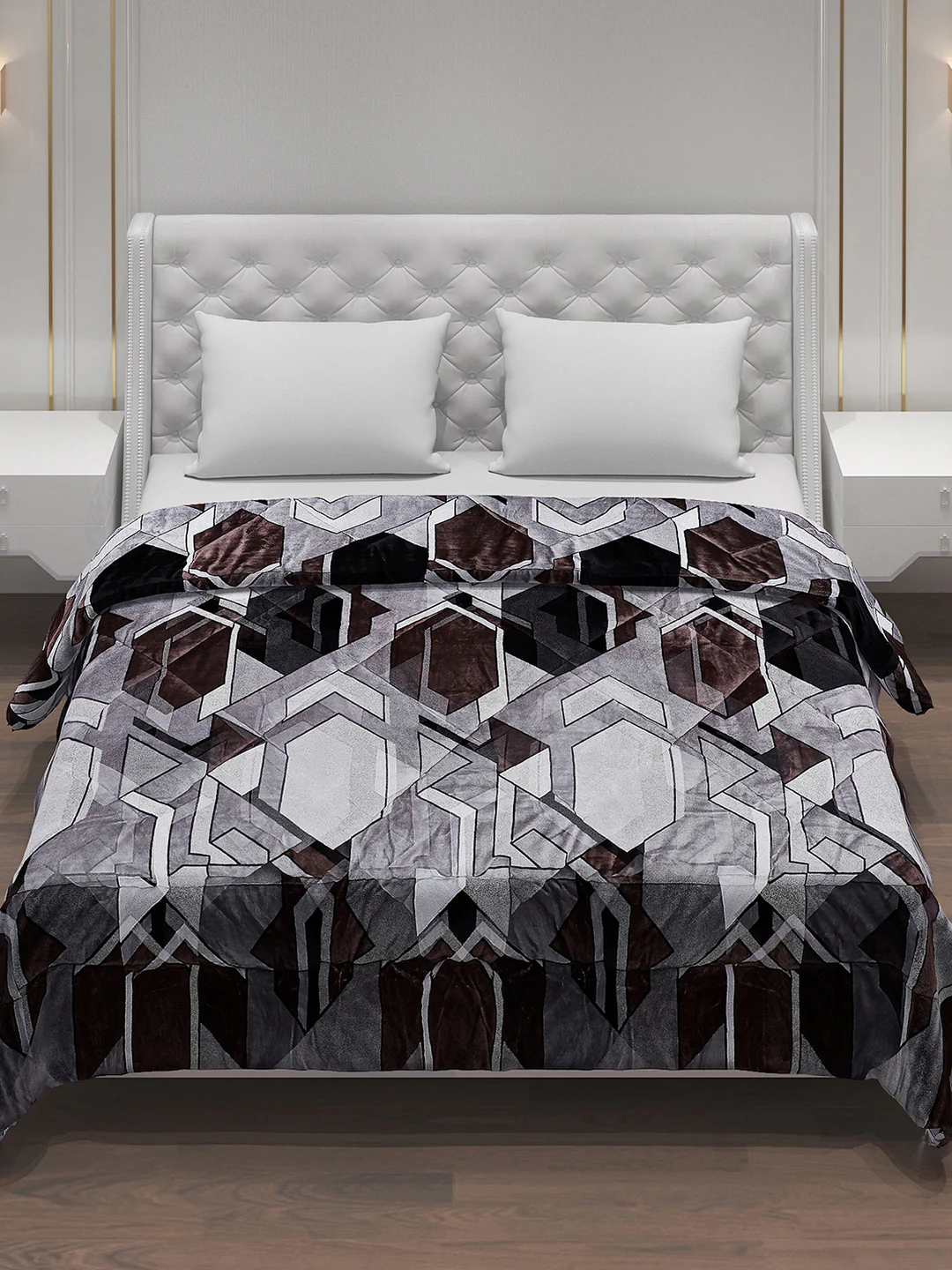 Printed 100% Polyester Double Bed Comforter for Winter - Image 2