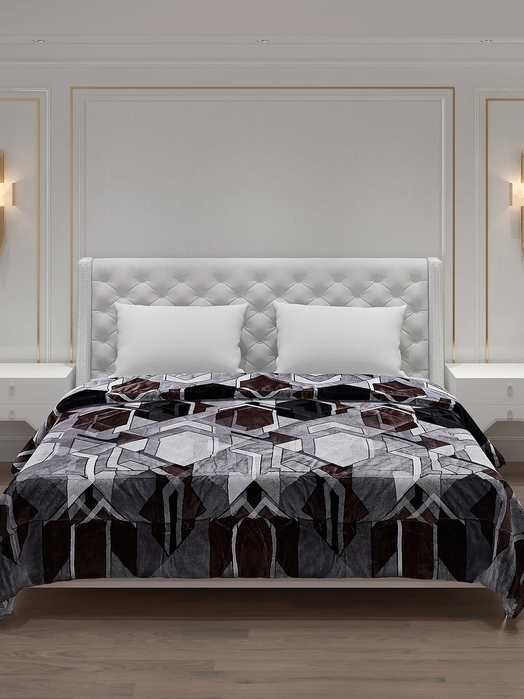 Printed 100% Polyester Double Bed Comforter for Winter - Image 3