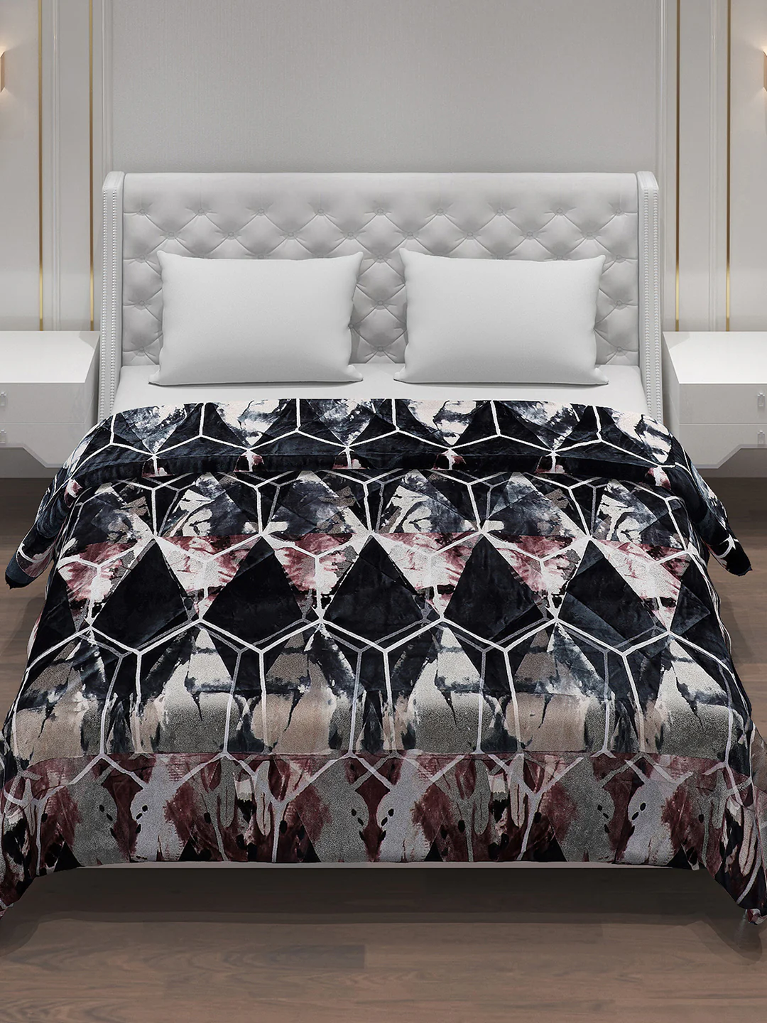Printed 100% Polyester Double Bed Comforter for Winter - Image 2