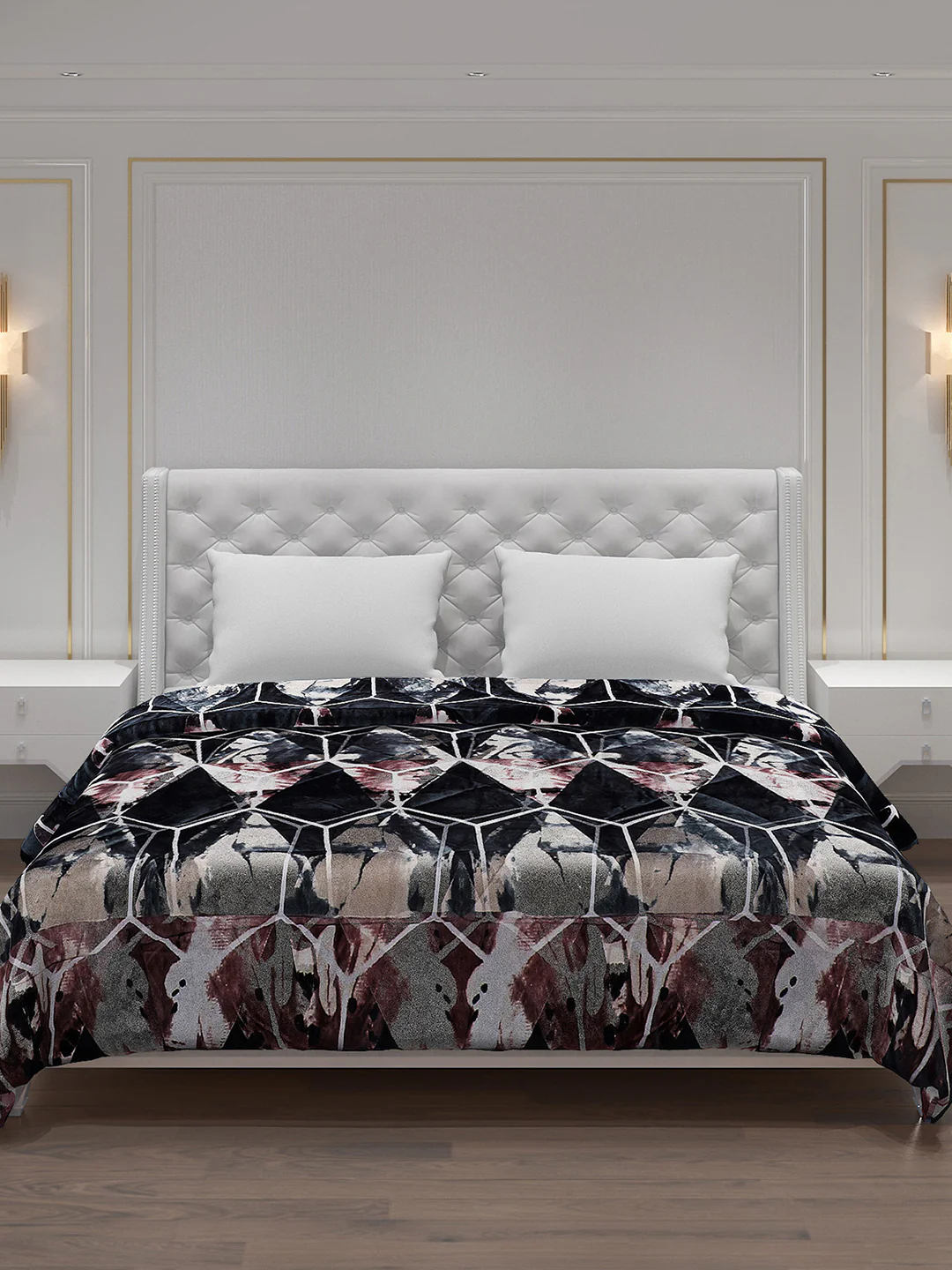 Printed 100% Polyester Double Bed Comforter for Winter - Image 3
