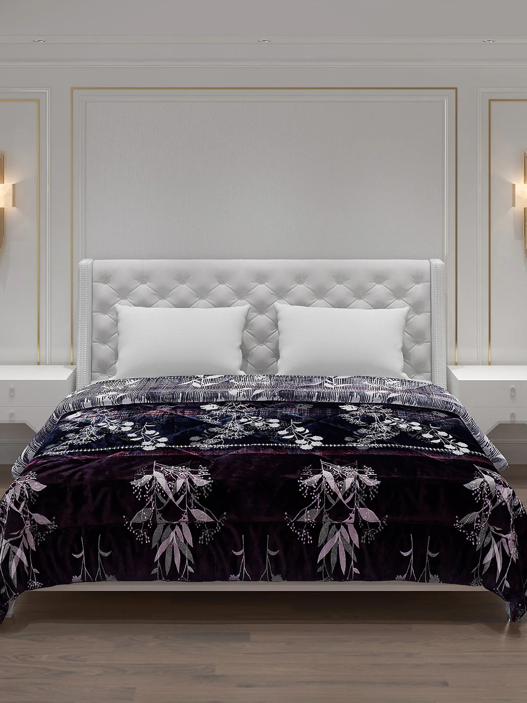 Printed 100% Polyester Double Bed Comforter for Winter - Image 3
