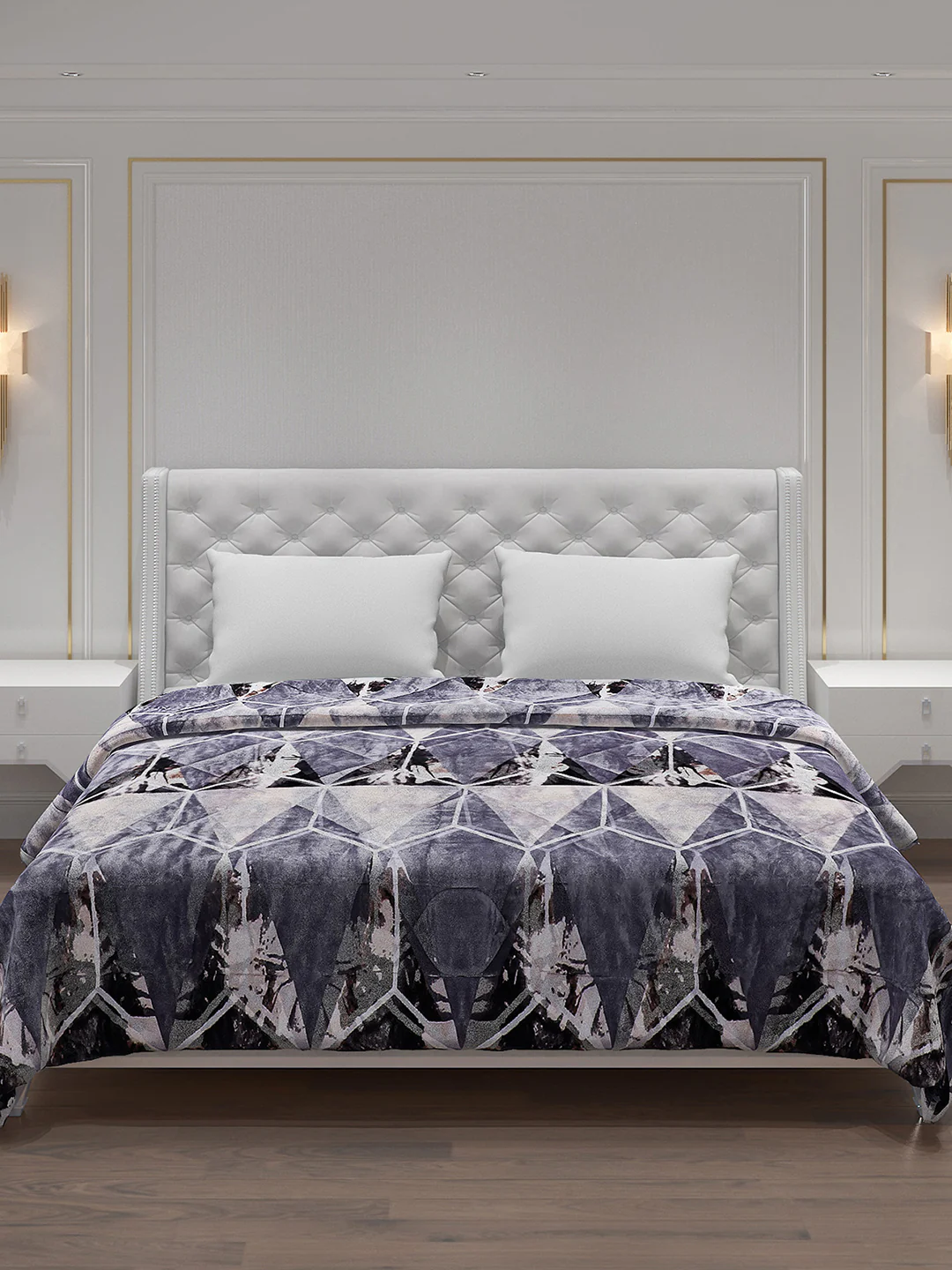 Printed 100% Polyester Double Bed Comforter for Winter - Image 3