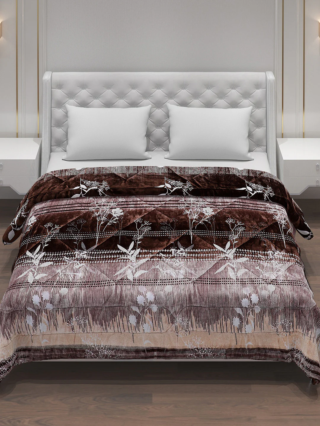 Printed 100% Polyester Double Bed Comforter for Winter - Image 2