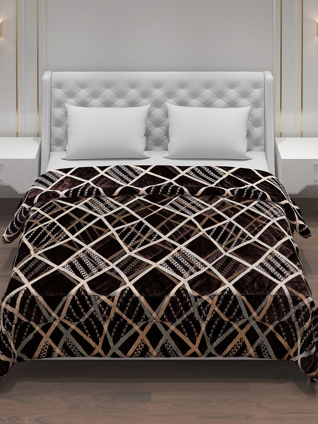 Printed 100% Polyester Double Bed Comforter for Winter - Image 2