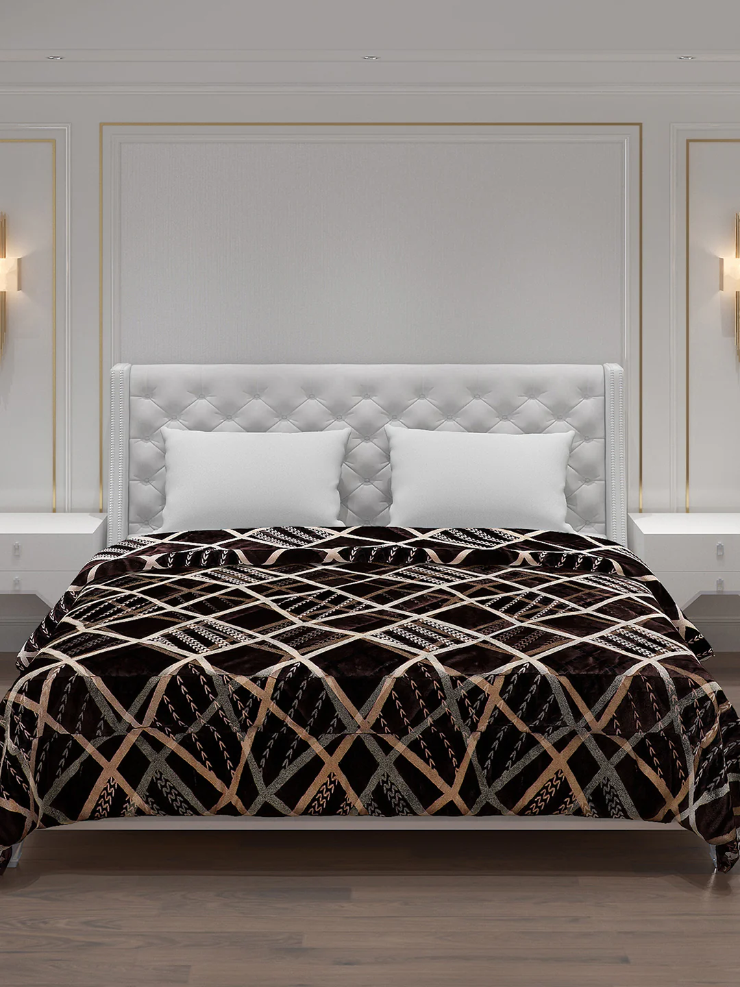 Printed 100% Polyester Double Bed Comforter for Winter - Image 3