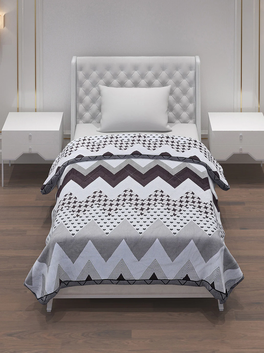 Printed 100% Polyester Single Bed Comforter for AC Room - Image 2