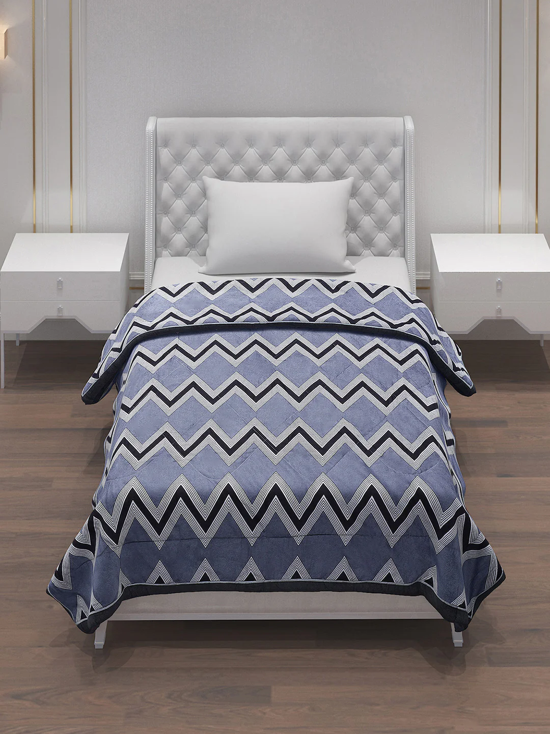 Printed 100% Polyester Single Bed Comforter for AC Room - Image 2
