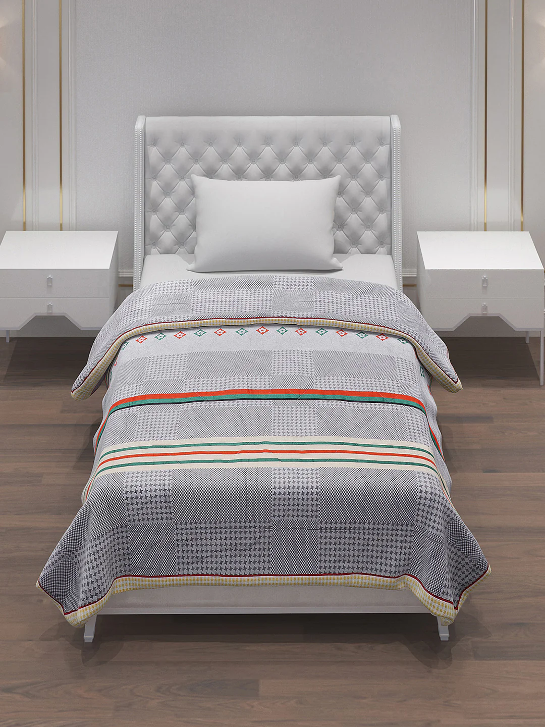 Printed 100% Polyester Single Bed Comforter for AC Room - Image 2