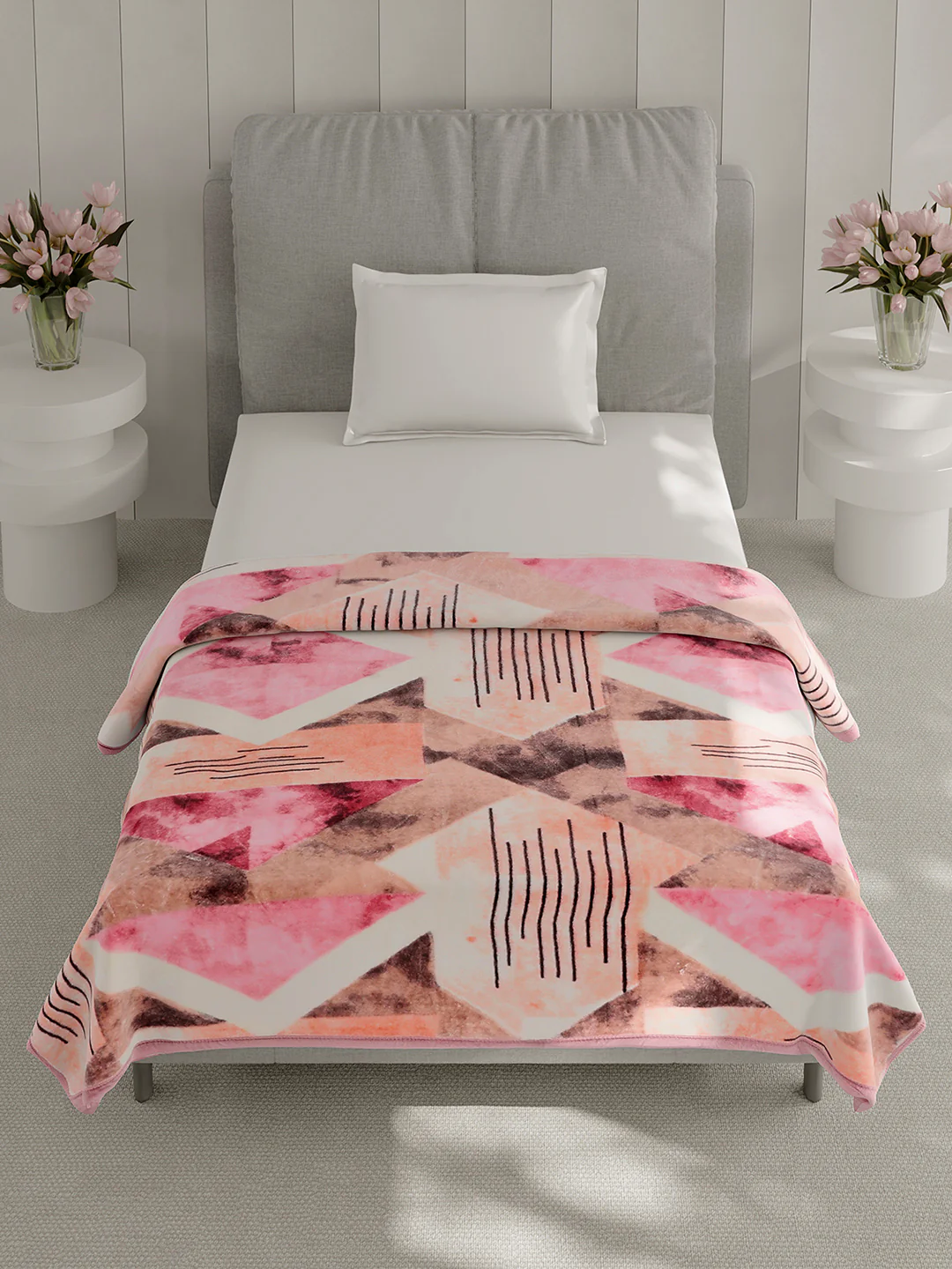 Printed Single Bed 1 Ply, 625 GSM Mink Blanket for Mild Winter - (Impact Pvc) - Image 3