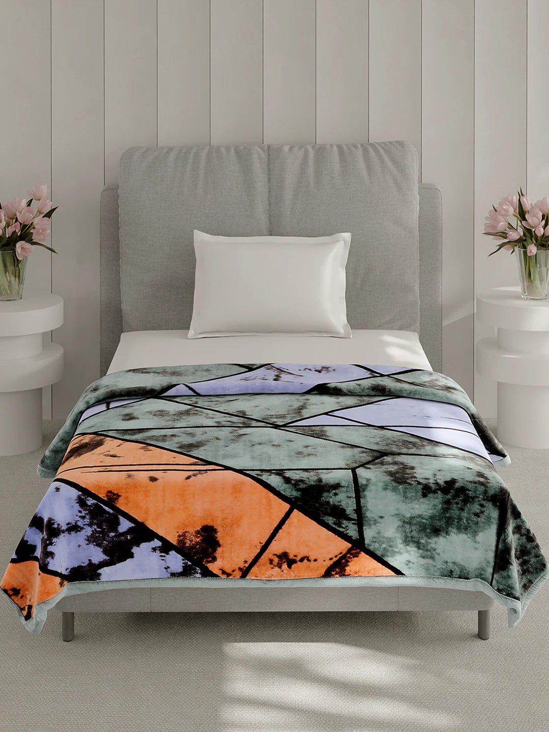 Printed Single Bed 1 Ply, 625 GSM Mink Blanket for Mild Winter - (Impact Pvc) - Image 2
