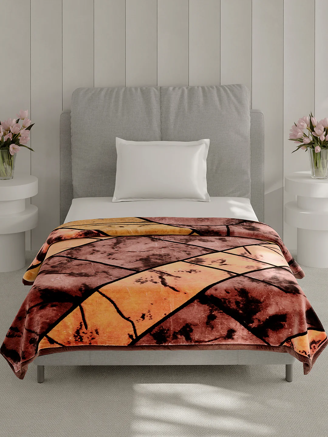 Printed Single Bed 1 Ply, 625 GSM Mink Blanket for Mild Winter - (Impact Pvc) - Image 2