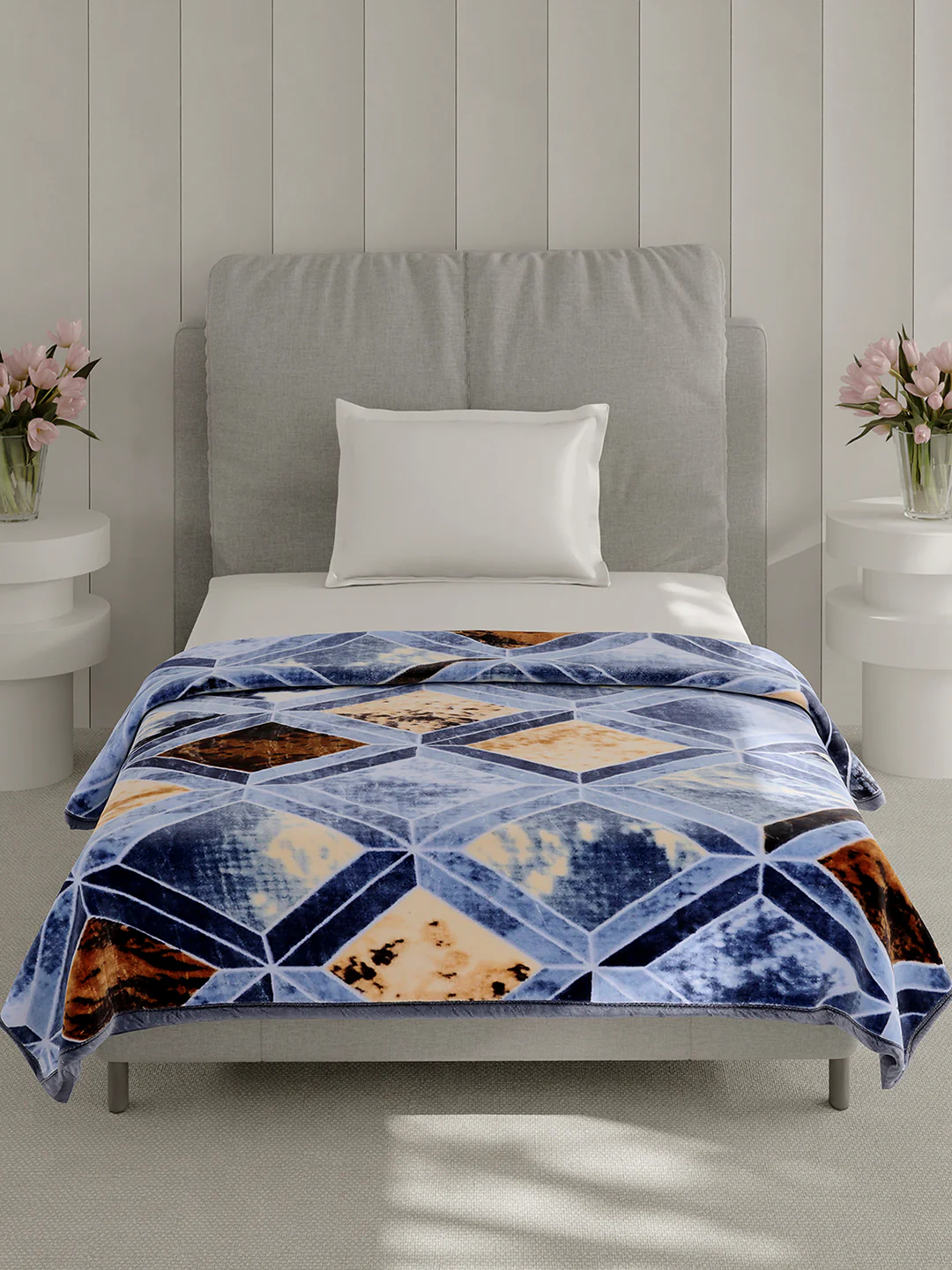 Printed Single Bed 1 Ply, 625 GSM Mink Blanket for Mild Winter - (Impact Pvc) - Image 2