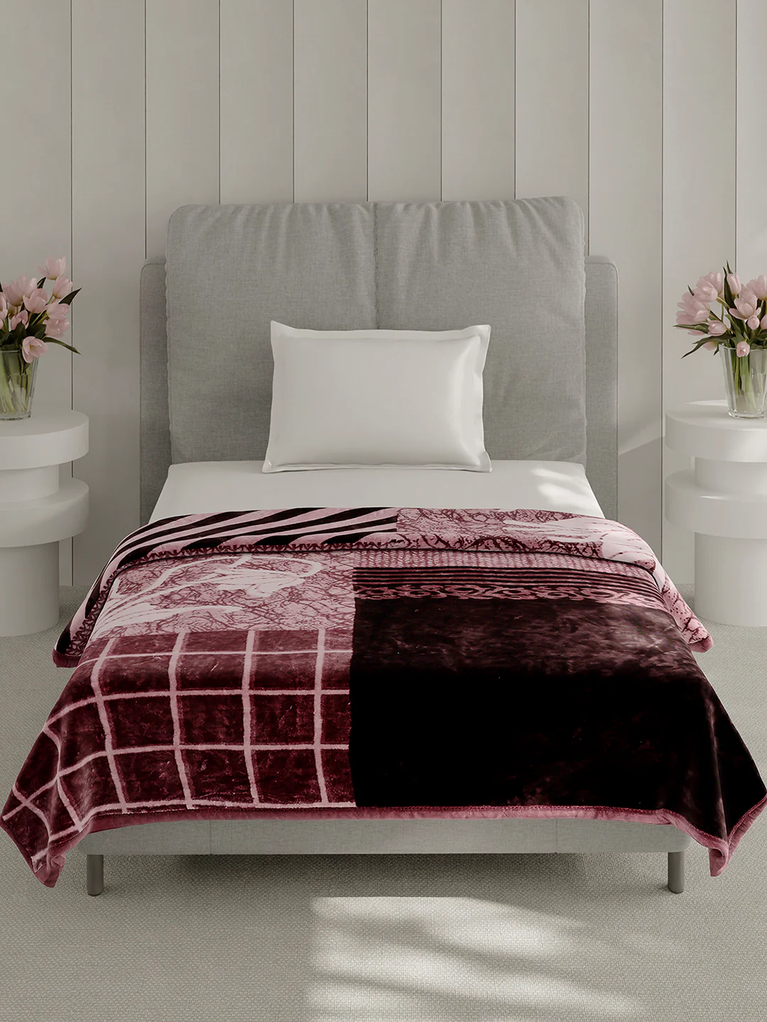 Printed Single Bed 1 Ply Blanket for Heavy Winter - (Soulmate) - Image 2