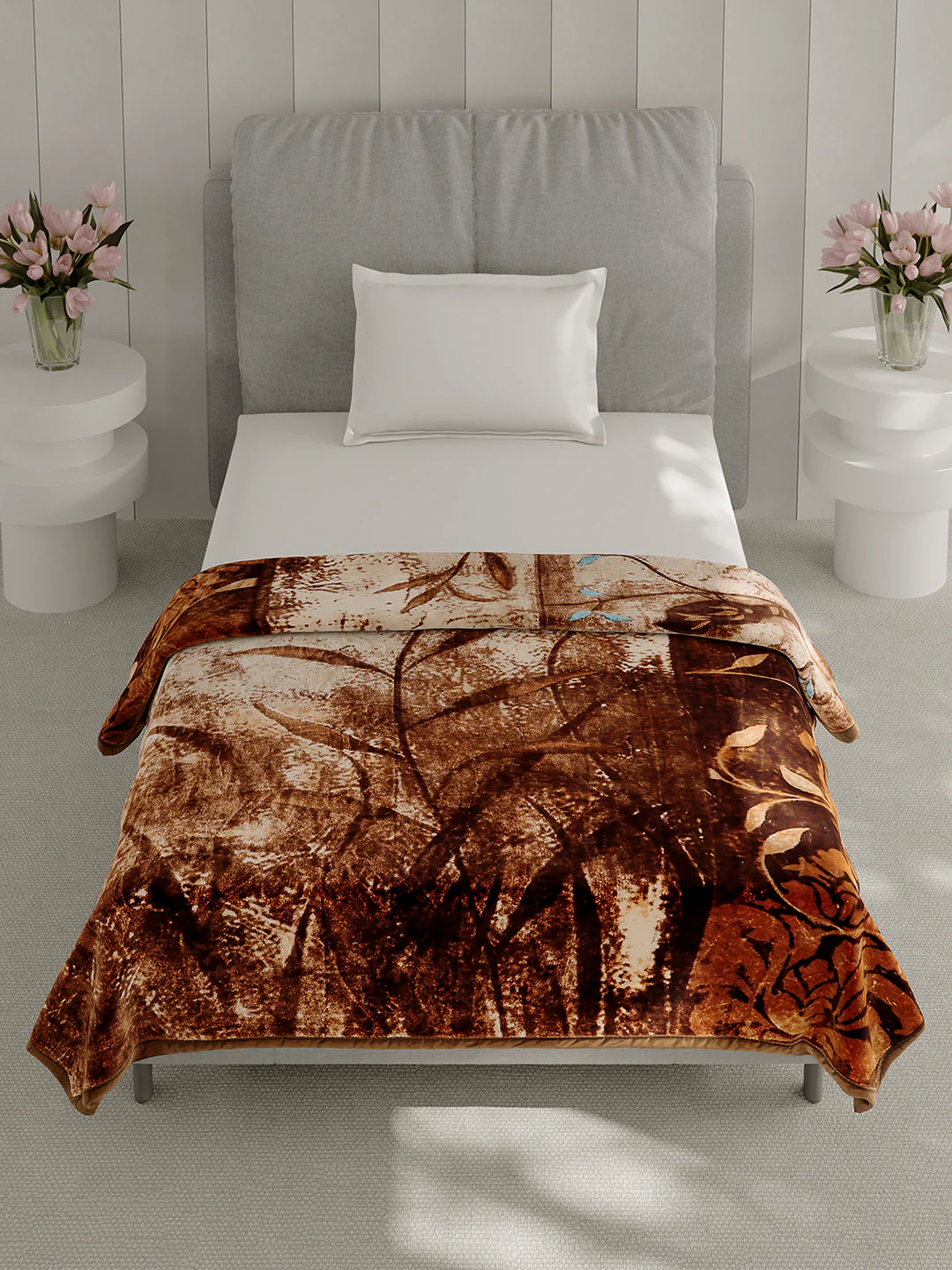 Printed Single Bed 1 Ply Blanket for Heavy Winter - (Soulmate) - Image 3