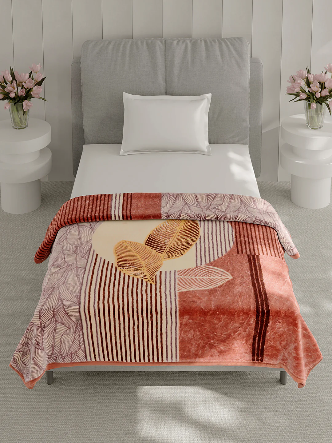 Printed Single Bed 1 Ply Blanket for Heavy Winter - (Soulmate) - Image 3