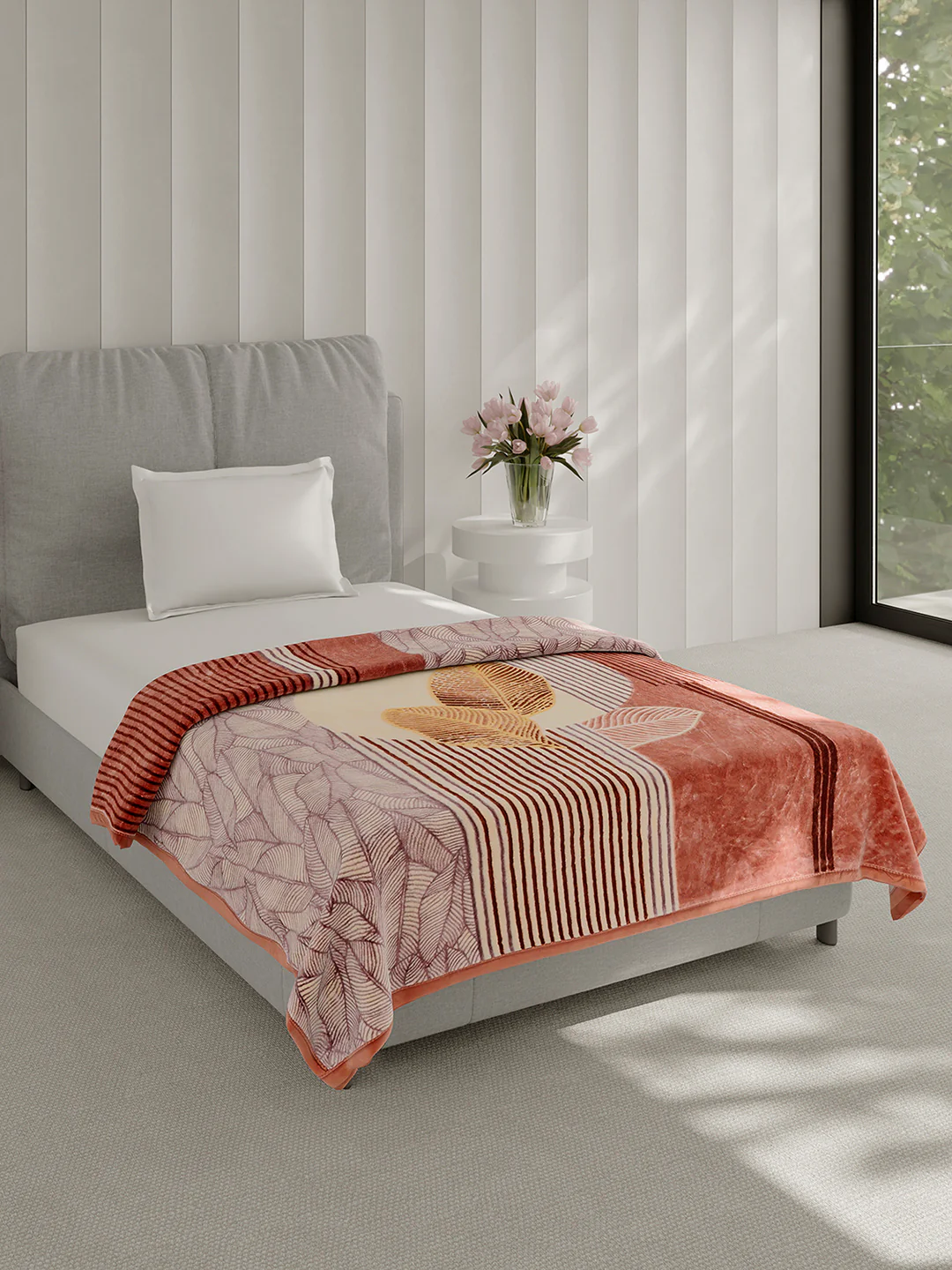 Printed Single Bed 1 Ply Blanket for Heavy Winter - (Soulmate) - Image 4