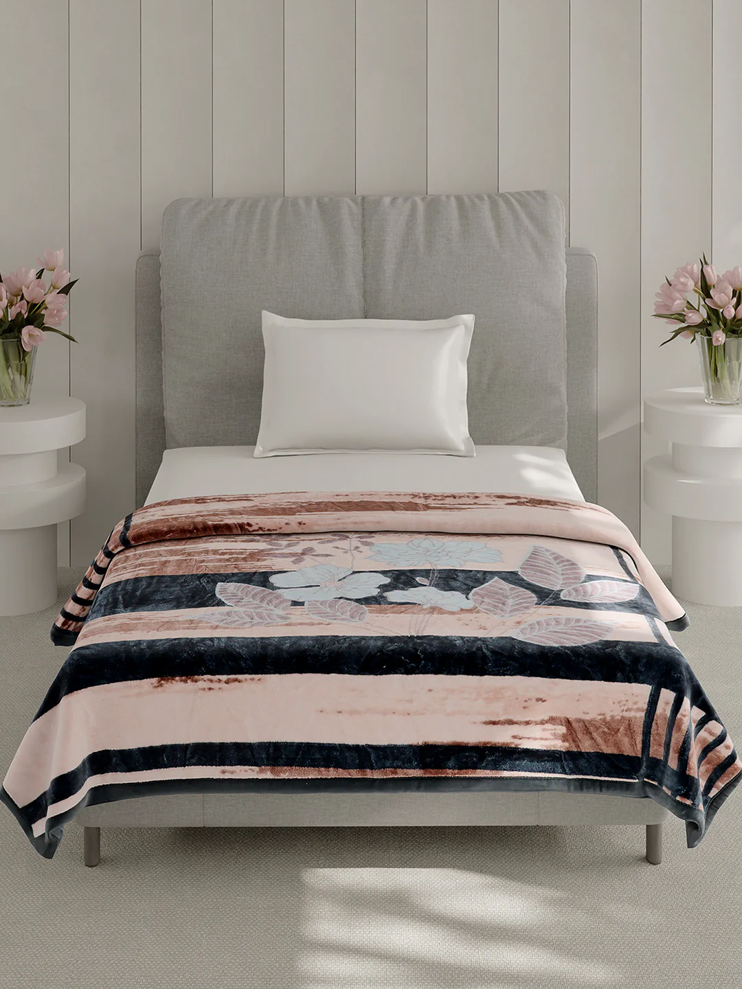 Printed Single Bed 1 Ply Blanket for Heavy Winter - (Soulmate) - Image 2
