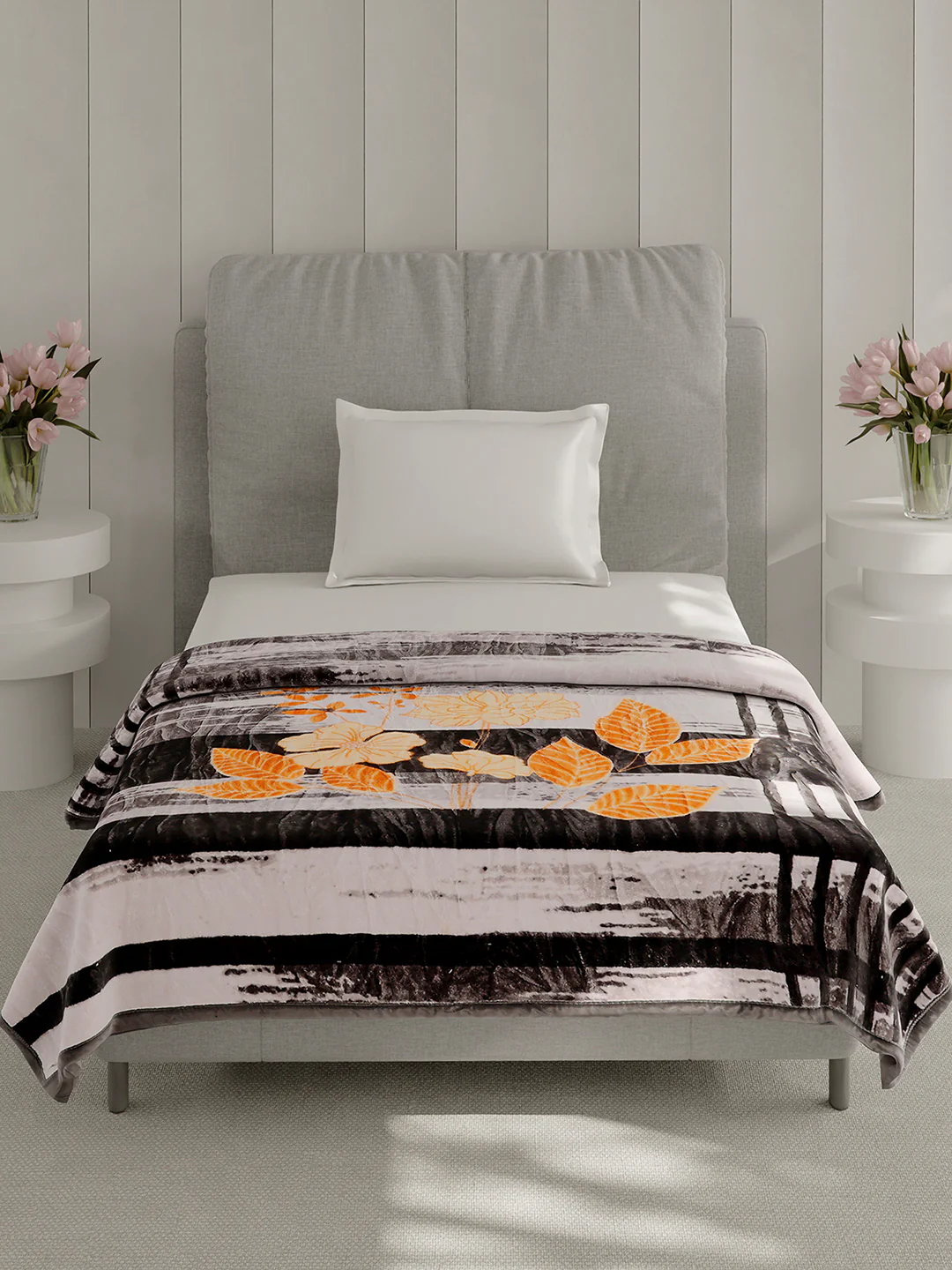 Printed Single Bed 1 Ply Blanket for Heavy Winter - (Soulmate) - Image 2