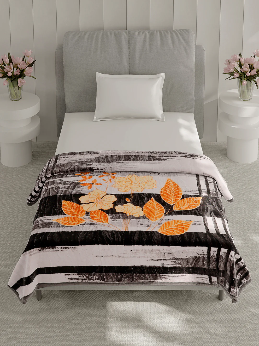 Printed Single Bed 1 Ply Blanket for Heavy Winter - (Soulmate) - Image 3