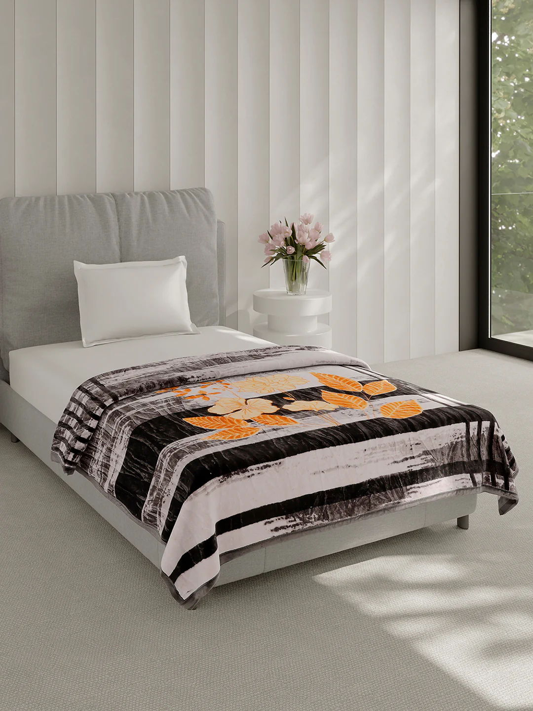 Printed Single Bed 1 Ply Blanket for Heavy Winter - (Soulmate) - Image 4