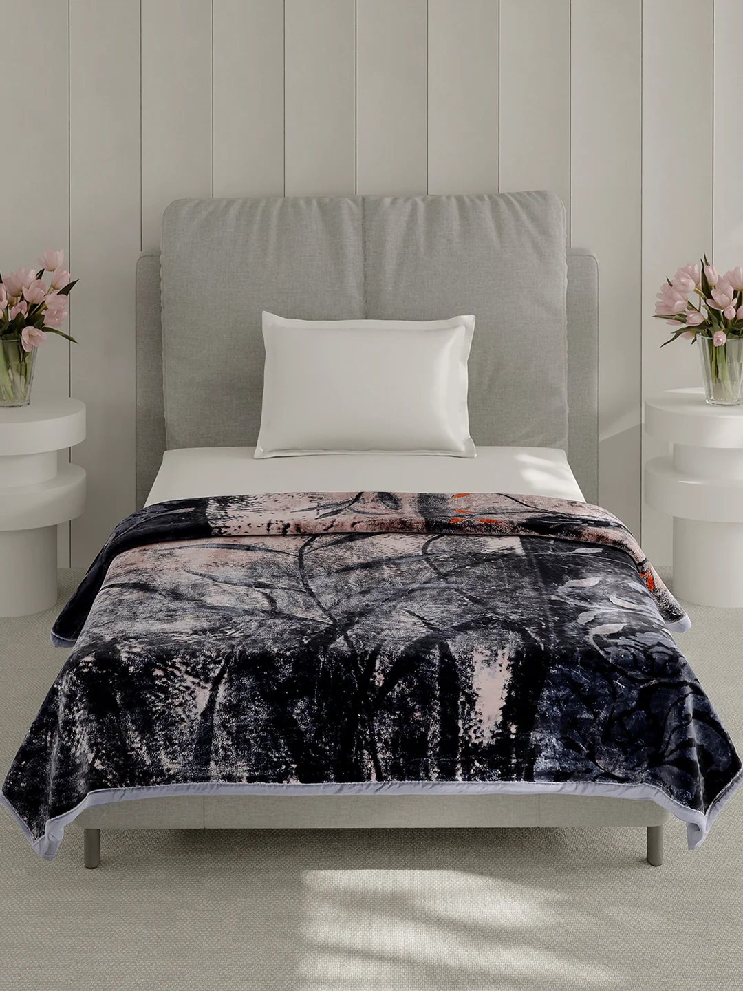 Printed Single Bed 1 Ply Blanket for Heavy Winter - (Soulmate) - Image 2