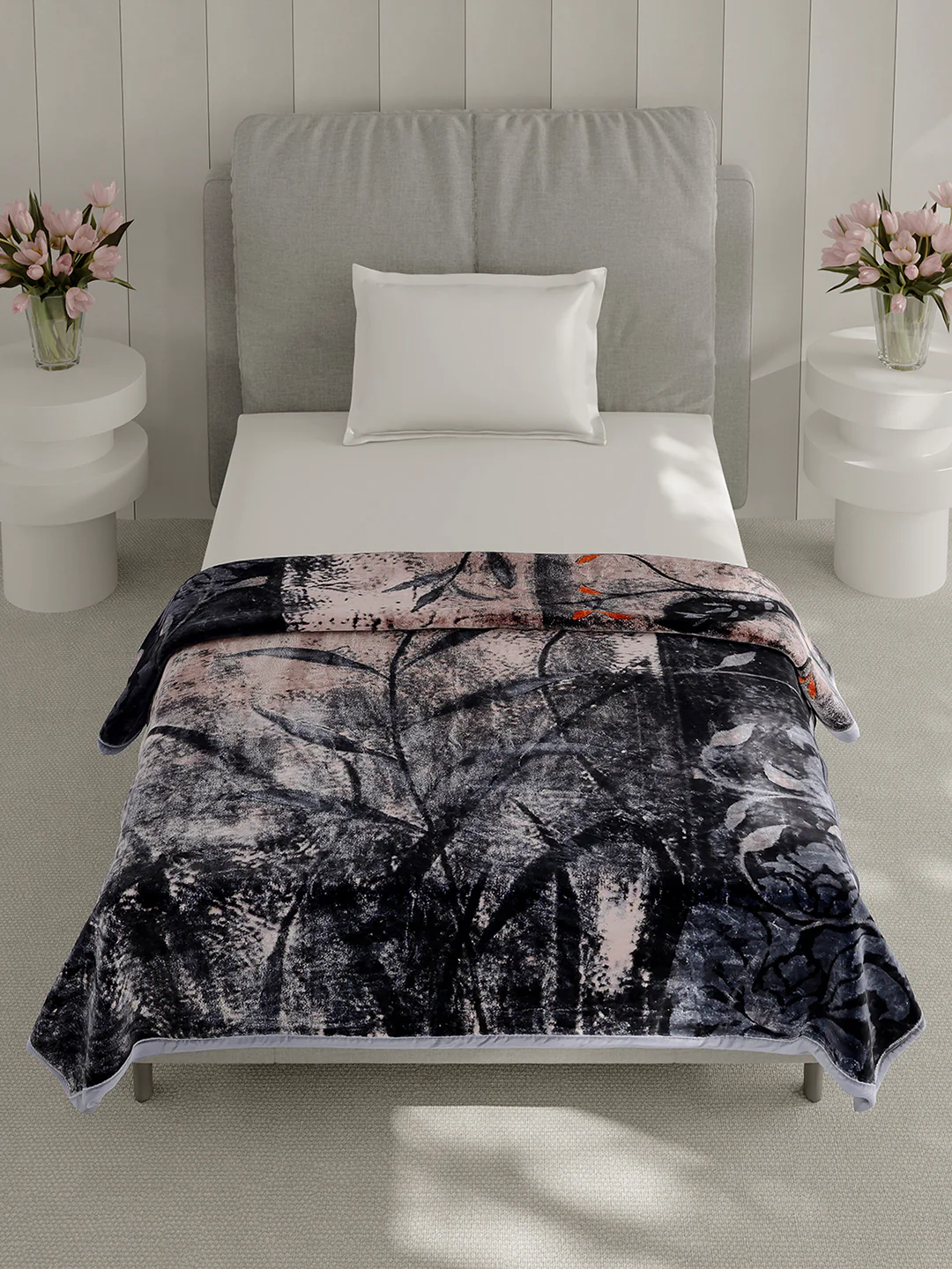 Printed Single Bed 1 Ply Blanket for Heavy Winter - (Soulmate) - Image 3