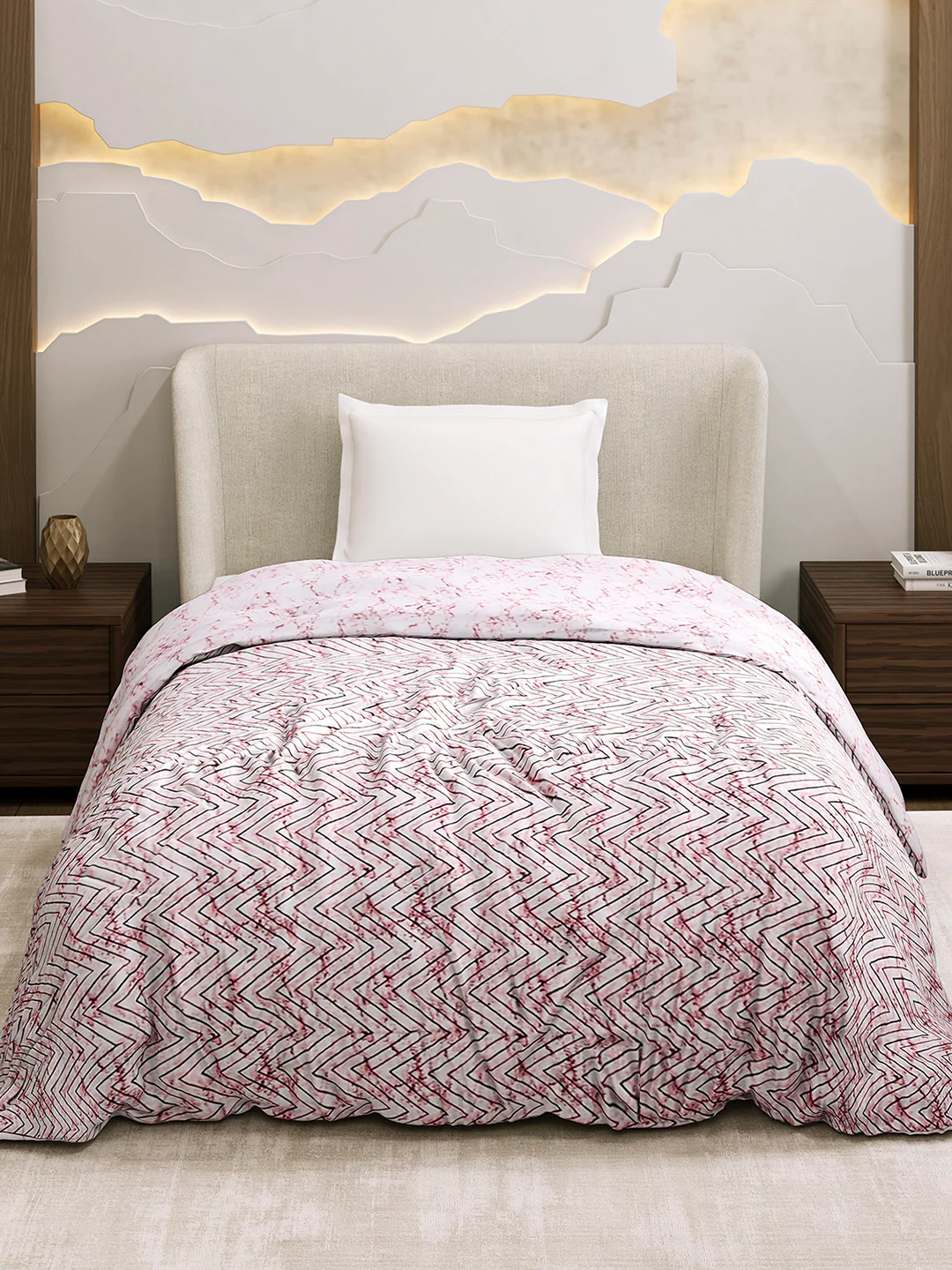 Printed Single Bed 1 Ply Dohar for Mild Winter - (Daisy) - Image 2