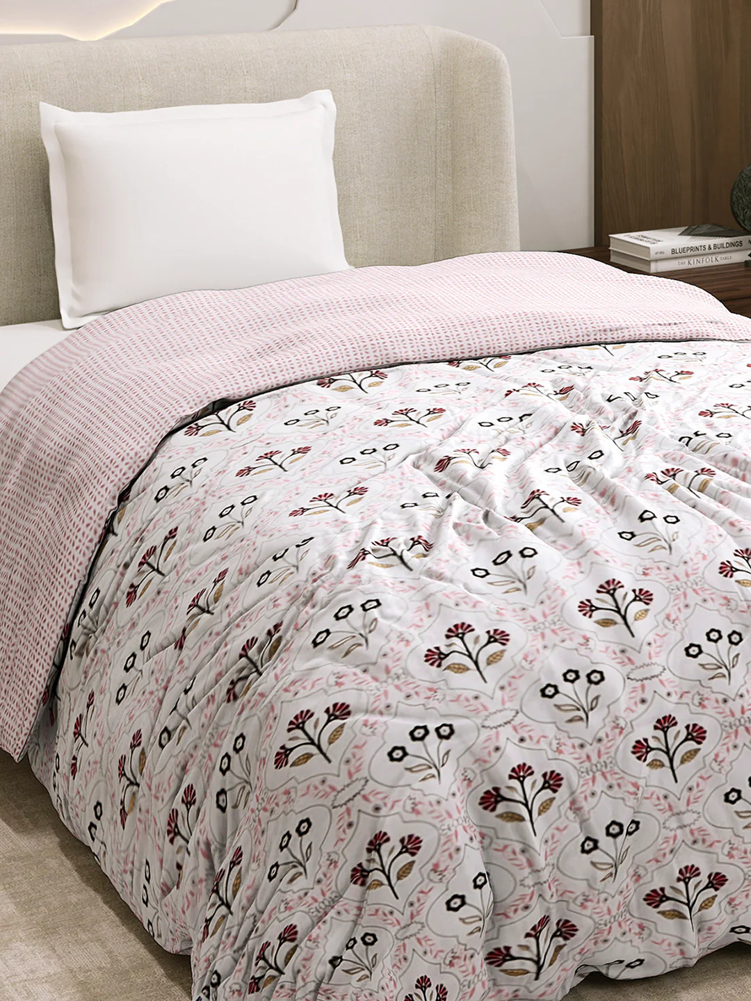 Printed Single Bed 1 Ply Dohar for Mild Winter - (Daisy) - Image 6