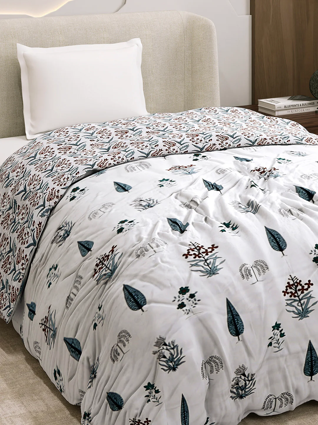 Printed Single Bed 1 Ply Dohar for Mild Winter - (Daisy) - Image 6