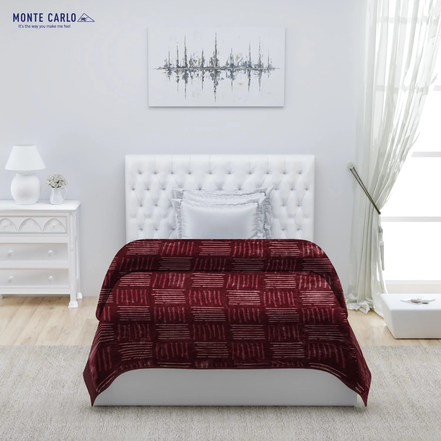 Printed Single Bed 1022 GSM Blanket Lucas 2 Ply (Weight 3.6 kg) - Image 2