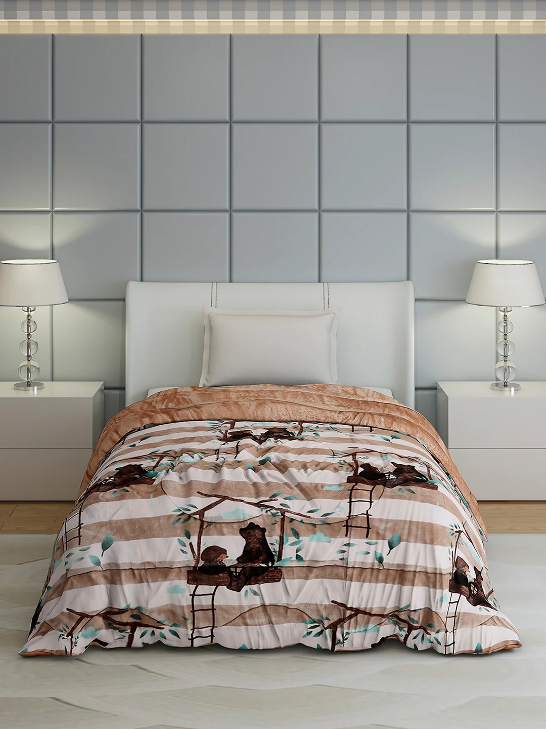 Printed Single Bed 1022 GSM Comforter for Winter - (Ananya) - Image 2