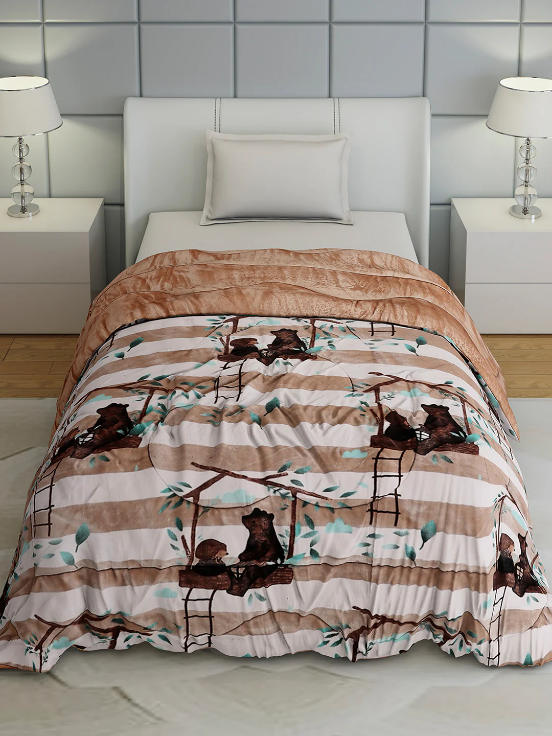 Printed Single Bed 1022 GSM Comforter for Winter - (Ananya) - Image 3