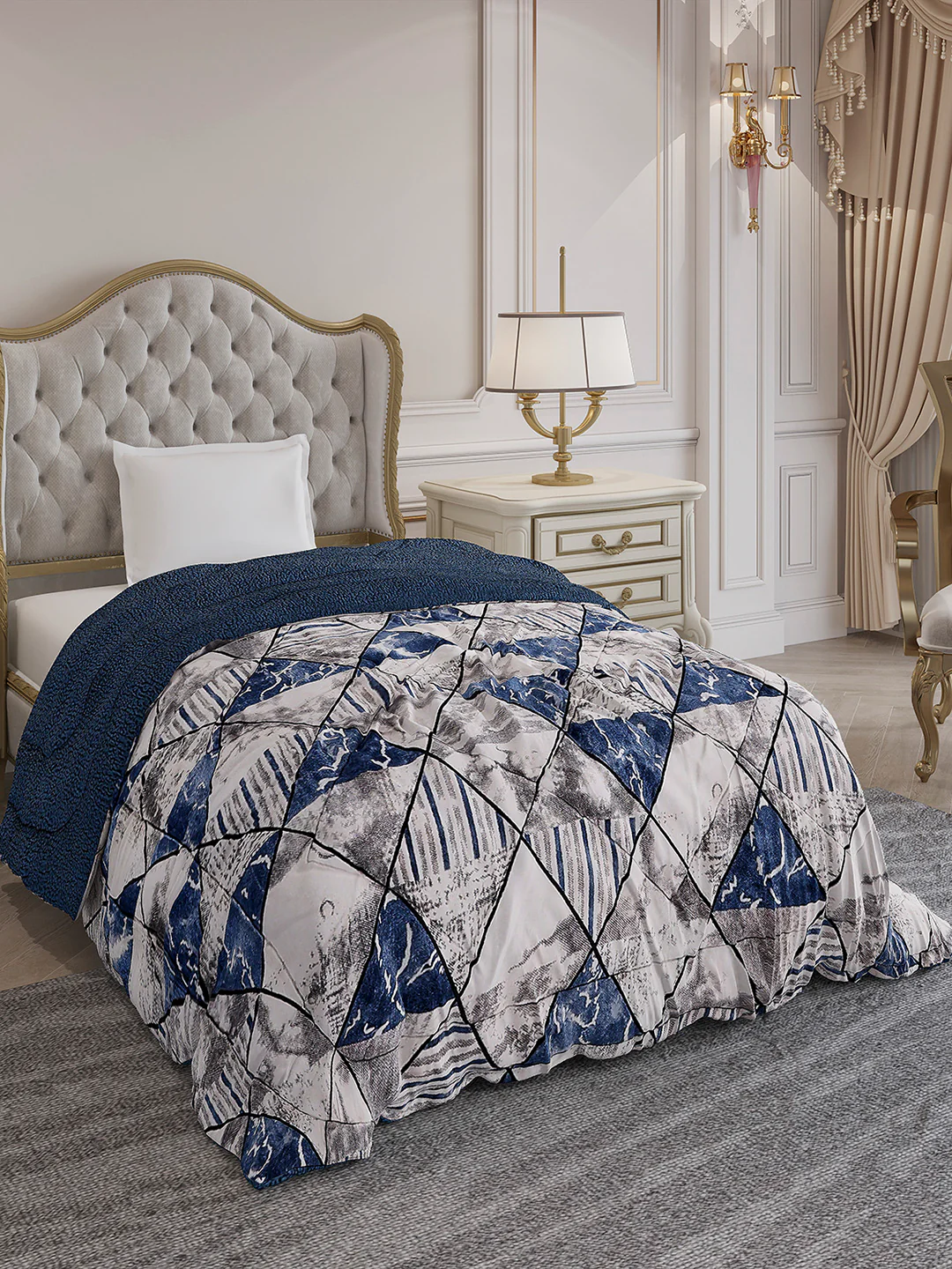 Printed Single Bed 1023 GSM Comforter for Winter - (Ultra) - Image 4